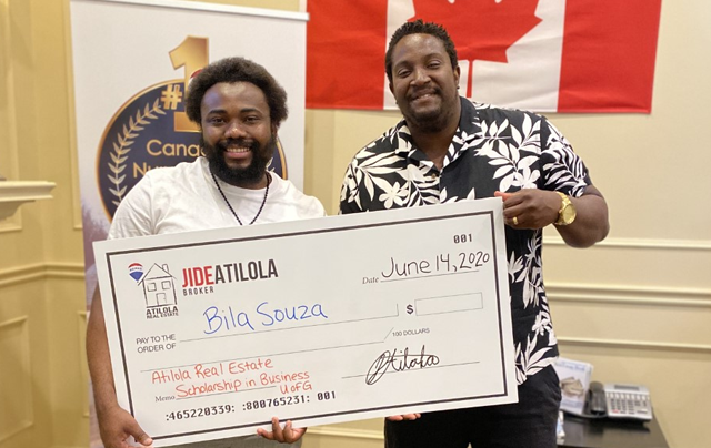 Photo of Scholarship Winner and Jide Aitola