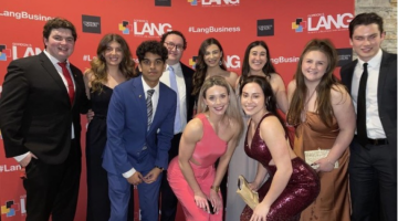 Group of students at the Lang student gala.