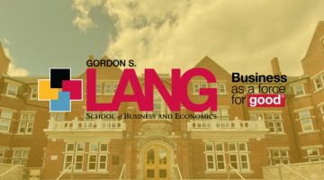 Macdonald Hall with the Lang logo.
