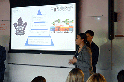 students at case competition