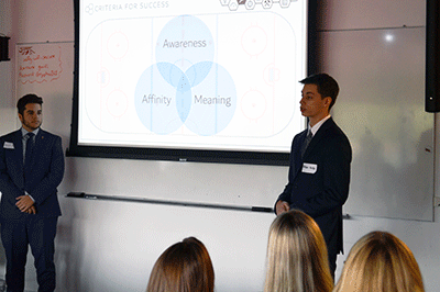 students at case competition