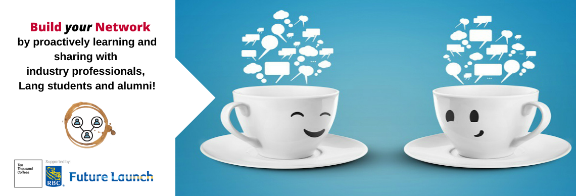 cartoon coffee cups with conversation bubbles