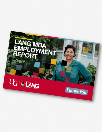 Lang MBA employment report cover
