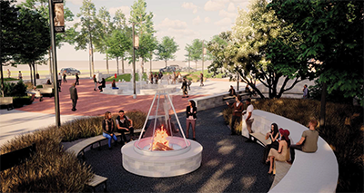 Rendering of fire pit