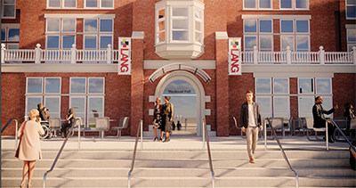 Rendering of front entrance