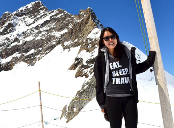 Lauren Chan in Switzerland for a co-op placement