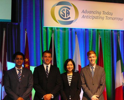 Photo of second University of Guelph team on stage at the CSA challenge finals