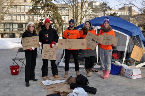 Photo of Julia Christensen Hughes with student volunteers