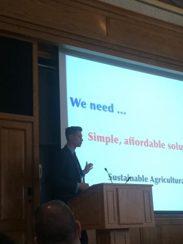 Photo of Eamonn McGuinty speaking at Yale Conference