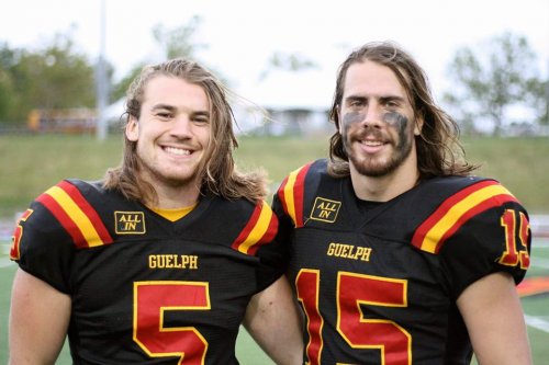 Photo John Rush with Gryphons Football teammate