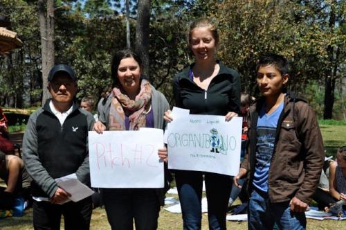 Team Agribono consisting of two students Leanna Buisman, Melanie Michener and 2 Guatemalan entrepreneurs 