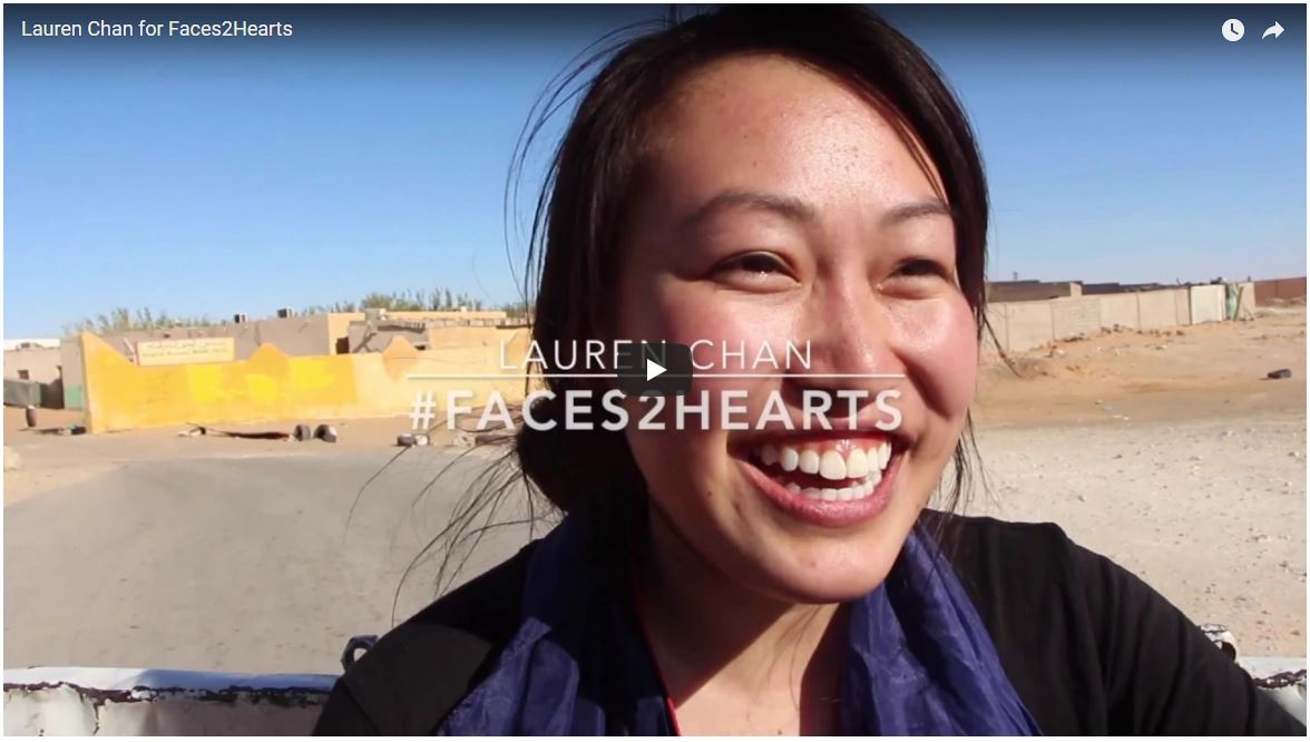 youtube screenshot of Lauren Chan's application to Faces2Hearts