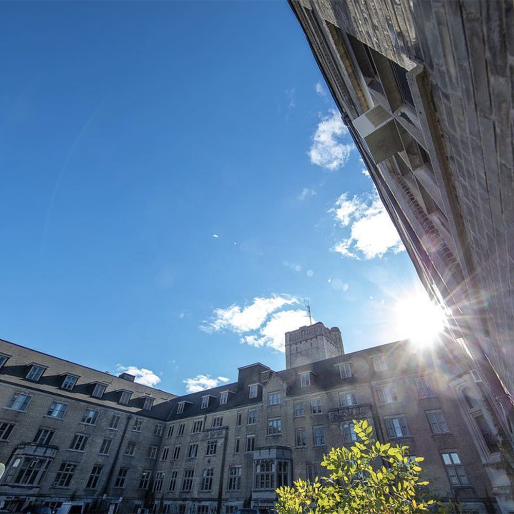 the back of Johnston Hall