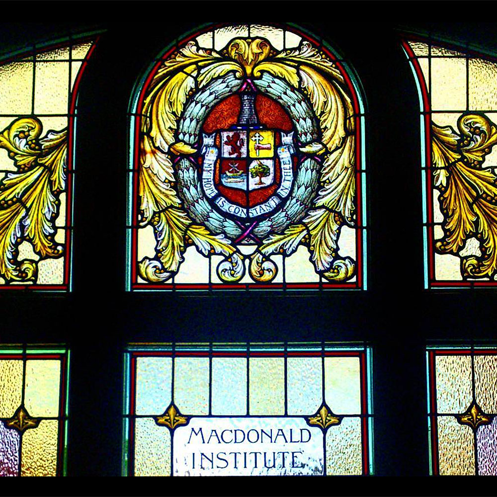 Macdonald Institute stained glass window