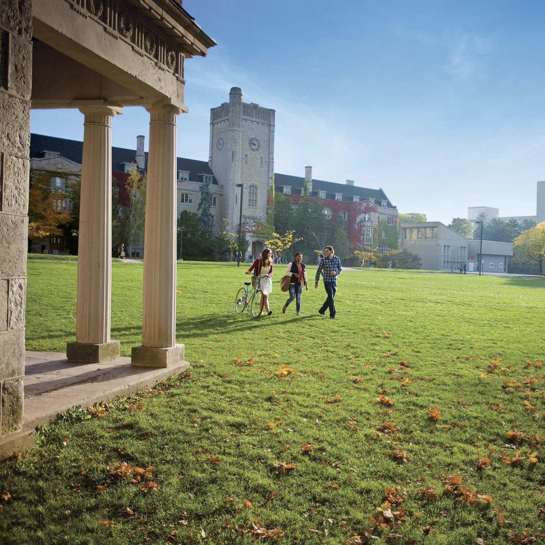 The Portico in the fall