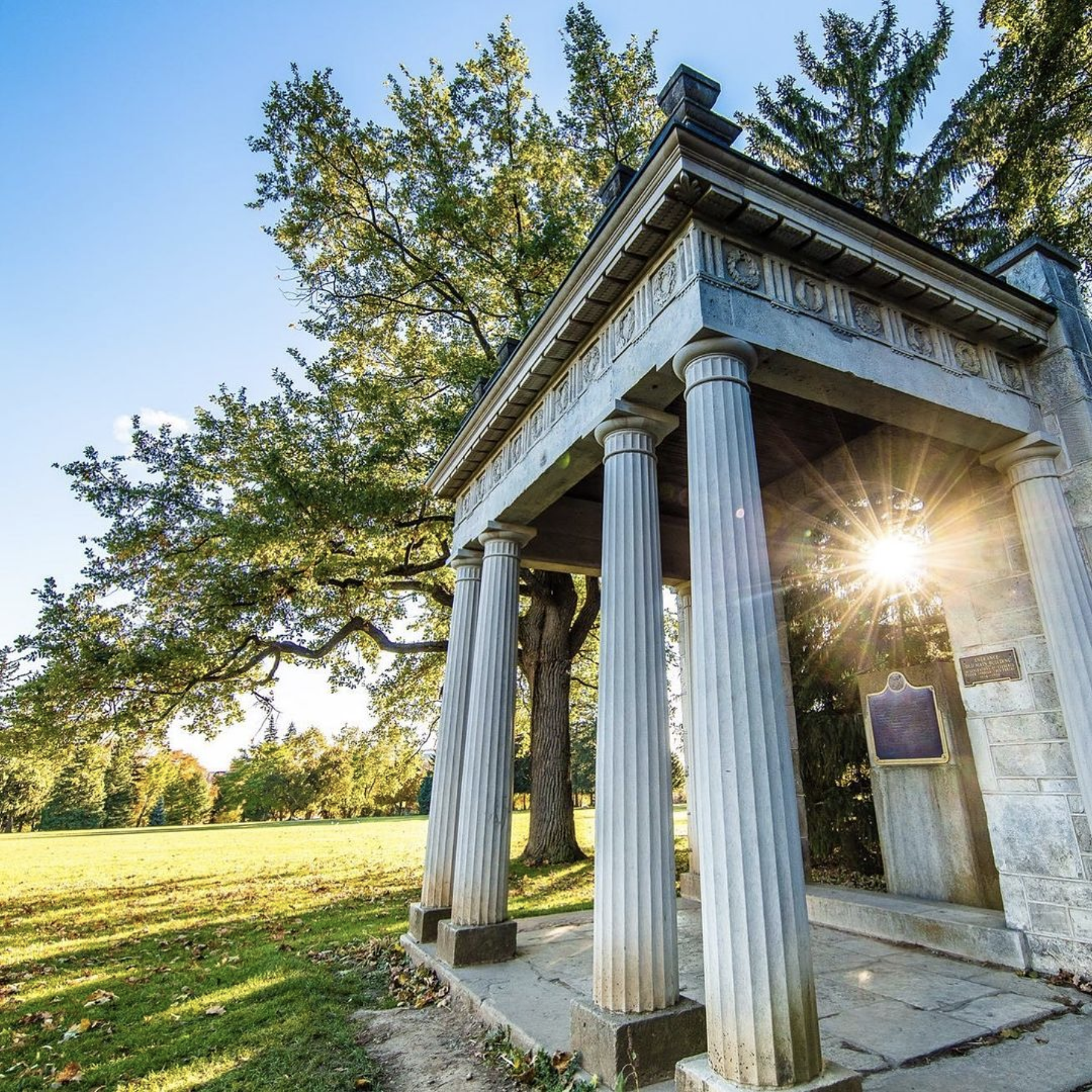 The Portico in the summer