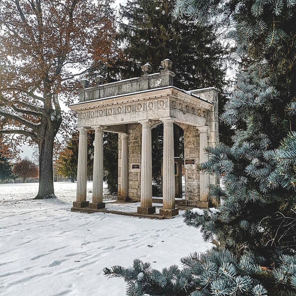 The Portico in the winter