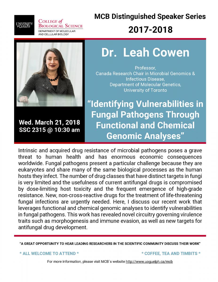 Dr. Cowen Seminar Poster