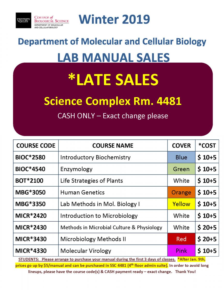 Late MCB Lab Manual Sales