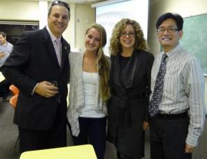 Photo of Charlie Pillitter, Mary Claire Bass, Julia Christensen Hughes, and Lefa Teng