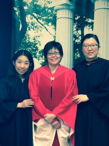 Photo of Fang Xu, May Aung and Kewen Chen