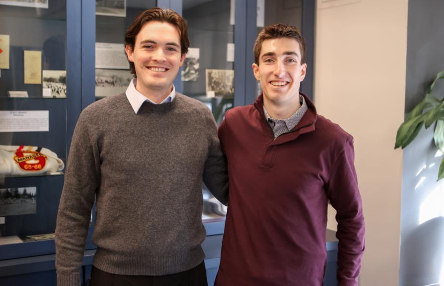 Chris Kimmerer and Nicholas Bannon smiling for a photo together.