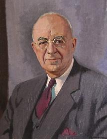 Painted headshot portrait of Edgar Spinney Archibald.