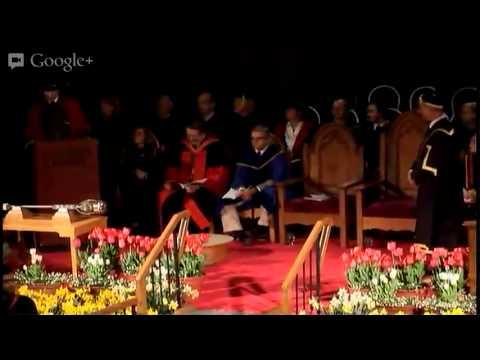 People sit at the 2013 Convocation in War Memorial Hall