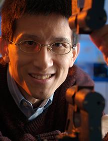 Headshot of Loong-Tak Lim in lab.