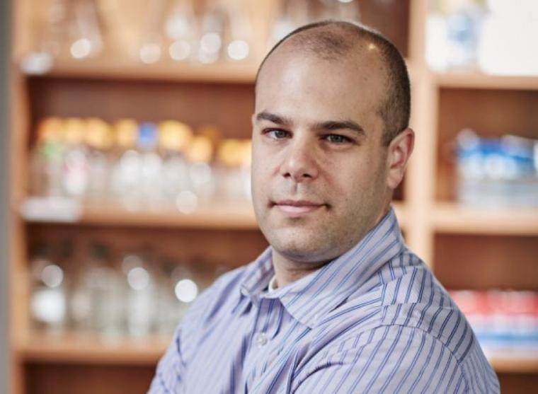 Paul Spagnuolo in front of a wall of pharmaceutical jars