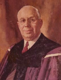 Painted headshot portrait of William Reek.