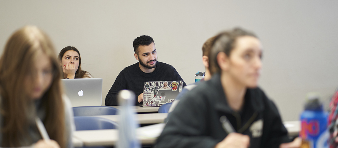 Students in a classroom.