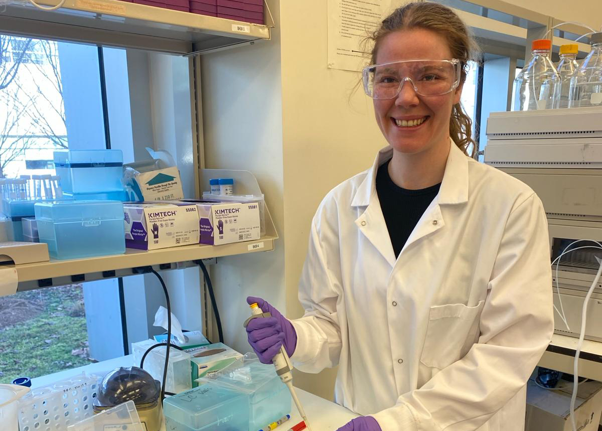 Nicklas poses in a lab