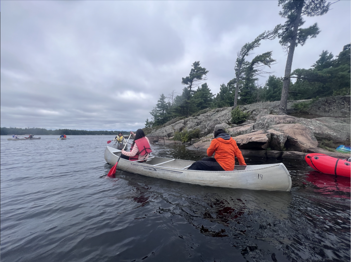 Students kayaking