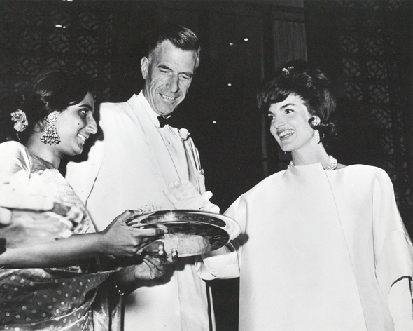J.K. Galbraith with Jacqueline Kennedy in 1962 in India