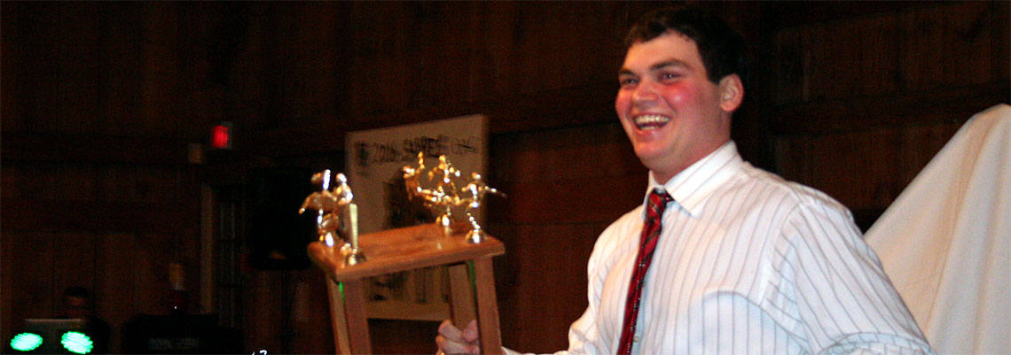 Justin Piercey receives the Aggie Spirit Award