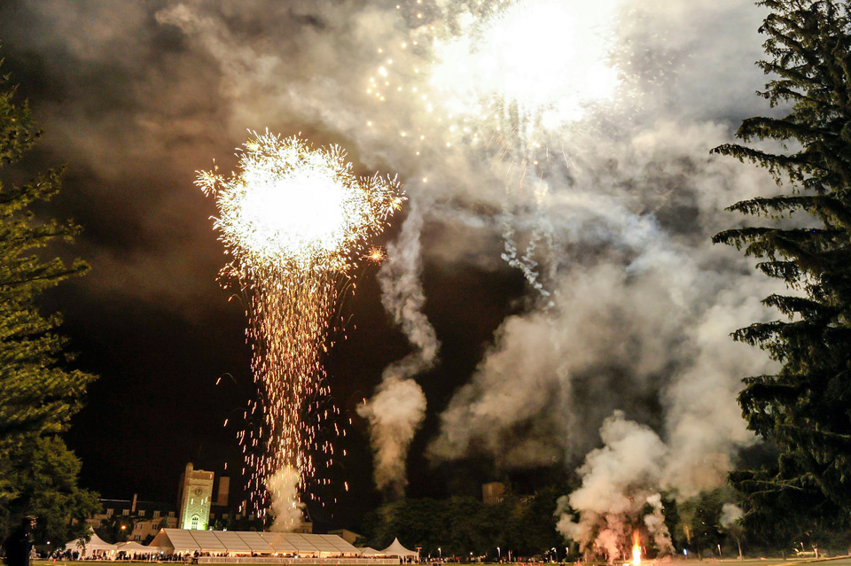 Fireworks during Conversat at the University of Guelph in 2014.