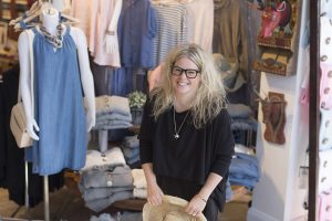 Fashion designer Shannon Passero in her retail store.