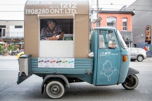 The tiny Bar Ape food truck serves delicious gelato.
