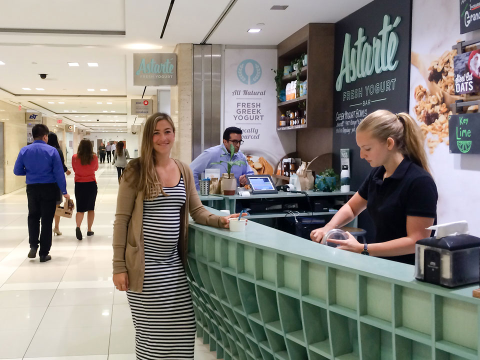 Guelph grad Emily Wight runs Astarte Yogurt in Toronto's PATH.