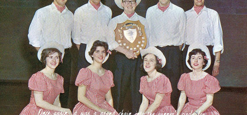 College Royal square dance team