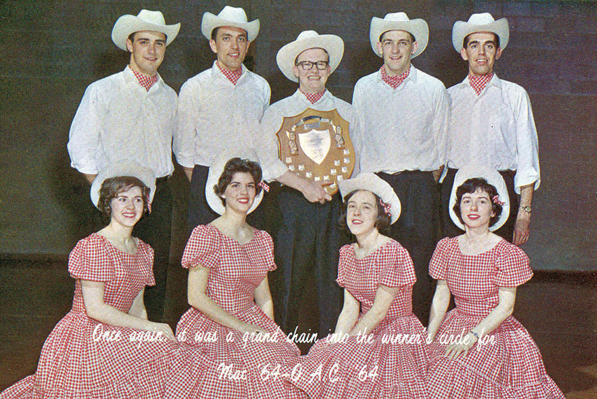 College Royal square dance team