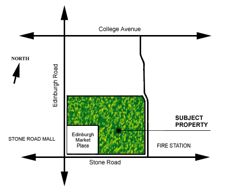 Location map for Stone Road Retail Lands