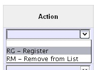 The Action Dropdown menu
