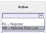 The Action Dropdown menu
