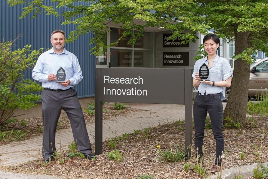 2020 Gryphon's LAAIR Pitch Competition Winners Chris Grainger and Jane Ong