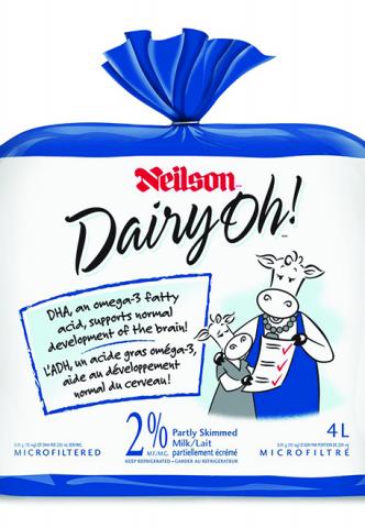 Photo of a bag of Dairy Oh! milk