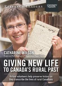 Catharine Wilson holds a rural journal