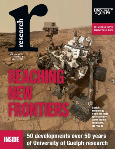 Cover of Research Magazine showing the Mars Rover
