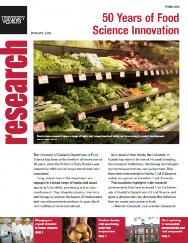 50 Years of Food Science newsletter cover